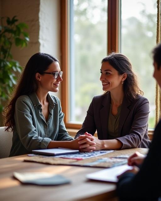 Executive 1-on-1 coaching session in a professional office